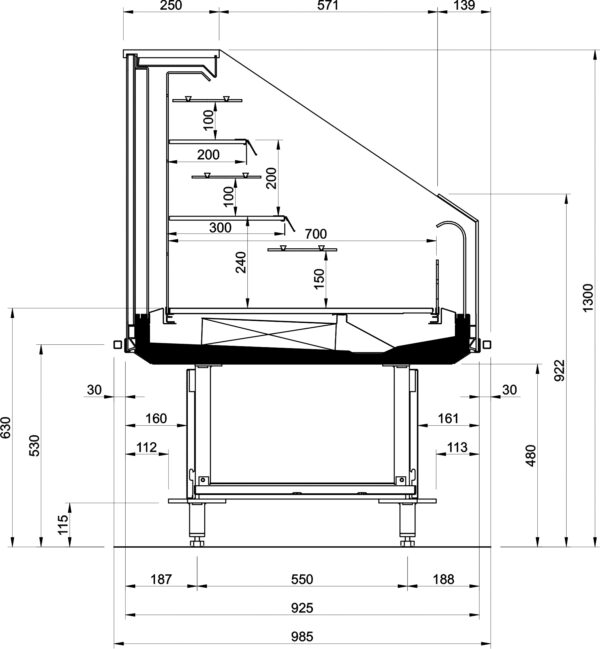 STAGE SV  - ISOLA REFRIGERATA PROMOZIONALE SEMIVERTICALE 4 LATI ESPOSITIVI - TN - immagine 3